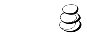Living Stones Solutions vertical logo in white.